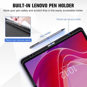 Coque Pour Lenovo Tab M11 11 Pouces Avec Porte-Stylo,Ultra Fin Protection Etui En Arri&egrave;re En Tpu Avec Support,R&eacute;veil/Sommeil Automatique,Housse Pour Lenovo M11 11'' Tb330fu/Tb330xu,Vin Rouge - Neuf