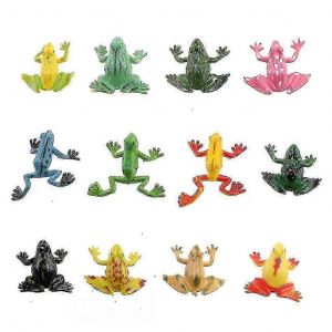 Lot de 12 figurines de grenouilles et d'amphibiens pour enfants, mod&egrave;le d'apprentissage de biologie, accessoires pour cours - Neuf