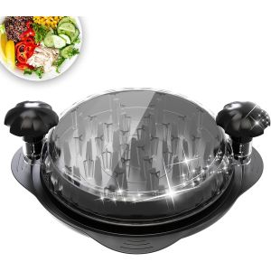 Nouvelhorizonstore-Broyeur De Poulet, Hachoir &Agrave; Poulet Hachoir &Agrave; Viande Manuel, Avec Poign&eacute;e Ergonomique Et Couvercle Transparent, Facile &Agrave; Nettoyer, Pour Poulet, Porc, Boeuf, Salade, Noir - Neuf