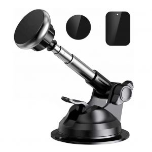 Aimant De T&eacute;l&eacute;phone Portable De Bureau De Voiture Universel Support R&eacute;tractable Support De Montage Magnet Silver - Neuf