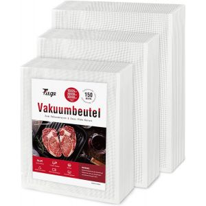 150 Sachets Sac Sous Vide Alimentaire, Sacs Sous Vide Gaufr&eacute;s 15x25/20x30/30x40 Cm (50 Sachets Chacun) Pour Machine Sous Vide, Peut &Ecirc;tre Congel&eacute; Et Cuit &Agrave; Haute Temp&eacute;rature, Sans Bpa - Neuf