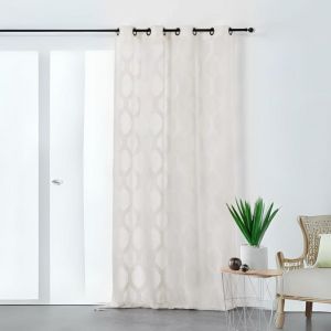 Voilage &Agrave; Motifs G&eacute;om&eacute;triques Verticaux - Neuf