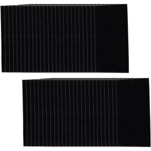 MEVRONISSHOP-Set De 50 Feuilles De Feutre De Laine De Rechange Con&ccedil;ues Pour S Adapter Aux Raclettes De Taille Standard Doux Sans Rayures Feutre Humide Sec 10x5cm Noir - Neuf