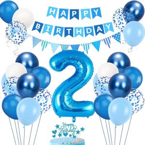 AYUHR-Decoration Anniversaire 18 Ans, Bleu Ballons 18 Ans Anniversaire, Deco Anniversaire 18 ans, Ballon 18 ans, 18 Ans Décorations Anniversaire, Deco Ballon 18 ans Aniversaire de Fête pour Femme Hom - Neuf