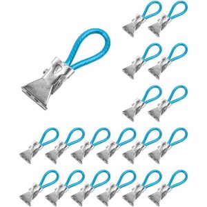 30 Pièces Accroche Torchon Cuisine,Accroche Torchon,Pince Torchon,Adapté Pour Suspendre Des Serviettes,Des Torchons,Des Fournitures De Cuisine,Des Poupées,Des Chapeaux(Bleu) - Neuf
