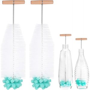 De 32 Cm De Long,2 Pièces De Nettoyeur De Bouteille D'eau Pour Carafes En Verre,Bouteilles De Soda,Biberons,Biberons,Compatible Avec Les Bouteilles Sodastream - Neuf