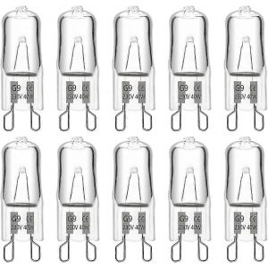Ampoule Halogène G9 40w 230v,480lm 2900k Blanc Chaud Dimmable,Ampoules Capsule G9,Paquet De 10 - Neuf