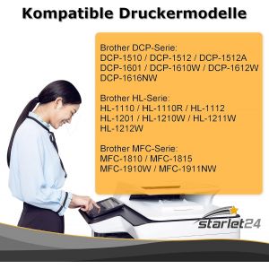 2X TN1050 Toner + 1x DR1050 Tambour pour Brother TN1050 DR1050 pour Brother HL-1110 HL-1112 HL-1210W HL-1212W DCP-1510 DCP-1512 DCP-1610W DCP-1612W MFC-1810 MFC-1910W - Neuf