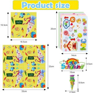 Tianyi-Lot De 40 Serviettes Décoratives Pour La Rentrée Des Classes + 100 Confettis Autocollants De Rentrée Des Classes Abc 123 - Décoration De Rentrée Scolaire - Décoration De Table Pour Filles Et - Neuf