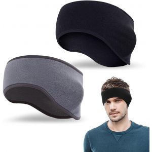 Asas-2 Pièces Hiver Sport Bandeau,Cache Oreille Protege Pour Homme Femme Bandeau Elastique Cache-Oreilles Thermique Pour L'hiver,Pour Jogging,Danse,Running,Ski,Cyclisme - Neuf