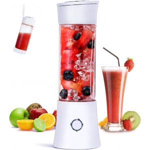 Mini Mixeur À Smoothie Portable, Sans Fil, Chargement Usb, 6 Lames Revêtues De Titane, 480 Ml, Batterie 4000 Mah, Sans Bpa, 100 W, Pour Smoothies, Milkshakes, Jus De Fruits Et Légumes, 78 X 260 Mm - Neuf
