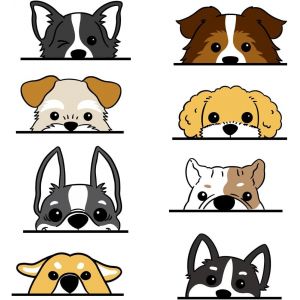 Autocollants Muraux En Forme De Chien Pour Chambre D'enfant,Décoration De Salle De Classe,Stickers Chien,Autocollant Voiture Chien,Stickers Muraux Animaux - Neuf