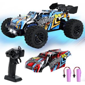 KAJGL-Monster Truck Voiture Télécommandée 1:20,2,4 Ghz 2Wd Voiture Ttélécommandée Tout Terrain Avec Éclairage De Carrosserie/Double Coque,High Speed Buggy Rc Jouet Pour Enfants Plus De 3 Ans - Neuf
