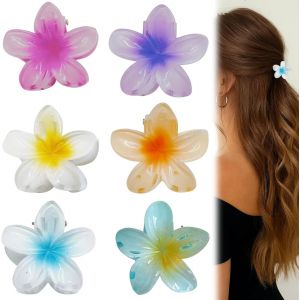 Pince Cheveux Fleur, Lot De 6 Pinces Fleurs &Agrave; Cheveux Pour Femmes Diff&eacute;rentes Couleurs Maintien Fort, Pince Fleur Pour Filles Et Femmes Coiffure, Cheveux Epais Et Fins - Neuf