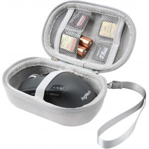 ?tui pour Logitech M510/M330/M720/Signature M650 L/G305/G304/MX Anywhere 3/G Pro/G Pro X/G703 Souris sans Fil,Sac en Maille pour Cartes,Batterie(Gris) - Neuf