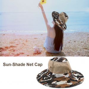 Casquette De Camouflage A Large Bord Pour La Chasse Et La Peche En Plein Air (Camouflage Desert) - Neuf