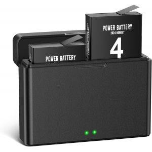 Action 3/4 Batterie Remplacement Accessoires Compatible Avec Dji Action 3/4,2pcs Batterie 1850 Mah + Chargeur Accessoires Compatible Avec Caméra Dji Action 3/4-Marque Générale - Neuf