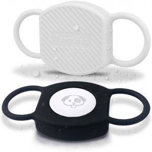 Letnerny-Airtag Chien Porte-Collier, Lot De 2 Air Tag Chat Étui Gps, Animal Tracker Coque Anti-Perte Compatible Avec Apple Item Finder,Silicone Housse De Protection Souple Pour Harnais De Chiot Ceint - Neuf