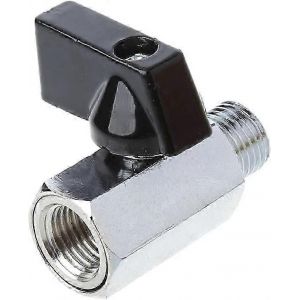 Mini vanne à bille en laiton 1/4' BSP mâle à filetage femelle Compresseur d'air Tuyau Vanne à bille Interrupteur Poignée de remplacement Pneumatique Plomberie Connecteur Pression - Neuf