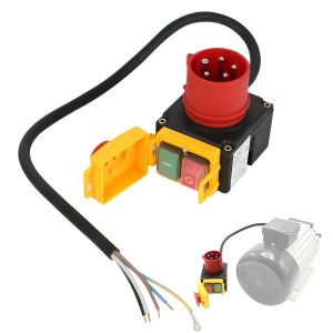 Interrupteur électromagnétique étanche Commutateur triphasé 400V Disjoncteur de Protection avec Couverture Interrupteur D'urgence du pour Les Scies Table Perceuse électrique - Neuf