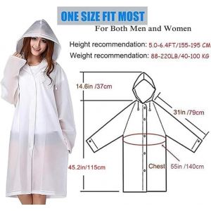 Subzonal-Poncho De Pluie Homme Femme Imperméable, 2 Pièces Eva Vêtements De Pluie Cape De Pluie Pour La Randonnée Camping Vélo Voyage - Neuf