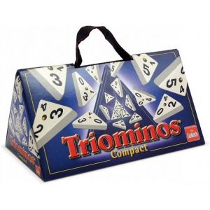 Triominos Compact - Jeu De Puzzle Strat&eacute;gique Et De R&eacute;flexion - Plaisir Interg&eacute;n&eacute;rationnel - Jeu De Dominos Triangulaires - Version Compact Facile &Agrave; Transporter - 2 &Agrave; 4 Joueurs[Z1742] - Neuf