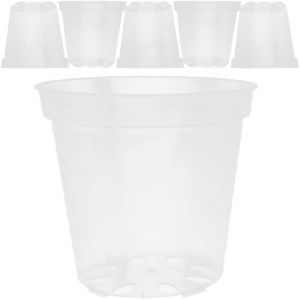 Transparente Pot De Fleurs 6 Pi&egrave;ces Ensemble De Fleurs Avec Trous De Drainage Pots Pour Orchid&eacute;es En Clairs 15cm Id&eacute;al Pour Plantes D'int&eacute;rieur Et D'ext&eacute;rieur - Neuf