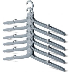 Lot de 6 cintres pliables en plastique,coupe-vent et gain de place,pour vêtements de voyage,cintr - Neuf