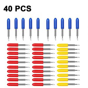 Jeu de 40 lames de coupe 30/45/60 degr&eacute;s pour couteau &agrave; graver Roland - Neuf
