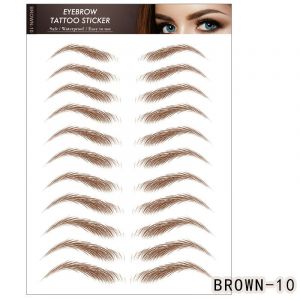 1 Autocollant De Tatouage Pour Sourcils Marron, 11 Paires - Neuf
