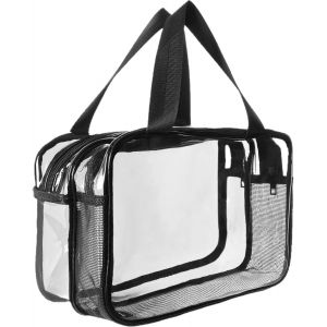 de Toilette VoyagePVC Maquillage Grande CapacitéSac de Rangment Transparente avec poignéeSac Cosmétiques pour Homme et Femme - Neuf