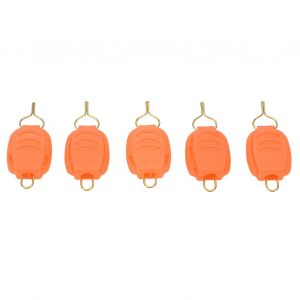 Lot De 5 Clips De Fixation Pour Ligne De Peche, Accessoire De Peche, Orange - Neuf