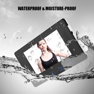 Visiophone filaire 7 pouces HD 1,3 million de pixels 150¡ã Sonnette video filaire avec ecran, cle mecanique, prise US, noir - Neuf