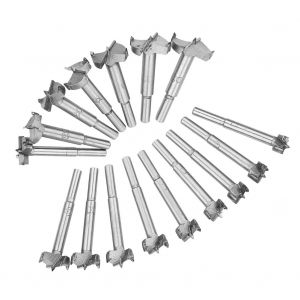 Ensemble de 16 forets plats en acier haute resistance de 15 a 35 mm pour le travail du bois - Neuf