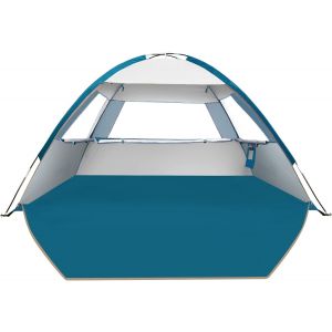 Checarzhn--No1-Tente De Plage Pour 3-4 Personnes, Tente Anti Uv, Tente D'ombre De Plage Familiale, Facile À Installer Et À Transporter Parasol De Plage Pour La Plage, Le Camping, La Pêche, L'extérieu - Neuf