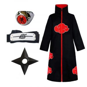 Costume D'halloween, Costume De Cosplay Naruto, Organisation Akatsuki, Cape De Nuage Rouge, Personnage D'anime - Neuf