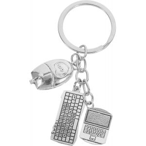 3 Pi&egrave;ces Porte-Cl&eacute;s Clavier Souris Cable Usb C&acirc;ble Usb Mousepad Comm&eacute;moratifs Ordinateur Ornement Suspendu Cl&eacute; Pendentif &Agrave; Europ&eacute;en Et Am&eacute;ricain Petit Porte-Cl&eacute;s - Neuf