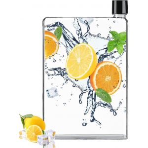 Eryi-Bouteilles D'eau Plates Et Minces Portables Anti-Fuites, A5 Bouteille Eau Plate 420ml, Bouteille D'eau Plate, Pour Sports De Plein Air Et Camping - Neuf