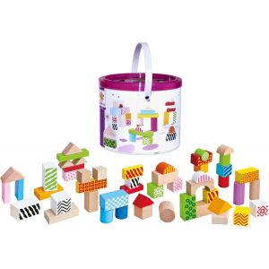 Chenquansarl-100002226 - Jeu De Construction - Blocs De Bois Colore - Neuf