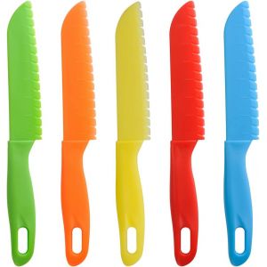5 Pi&egrave;ces Enfants Chef Couteau En Nylon/Couteau &Agrave; Fruits Pour Enfants,Couteau &Agrave; Laitue Ou Couteau &Agrave; Salade - Neuf