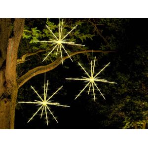 Lumi&egrave;re D'artifice M&eacute;t&eacute;ore &Agrave; Piles, Blanc Chaud, Avec T&eacute;l&eacute;commande Et 8 Modes - Neuf