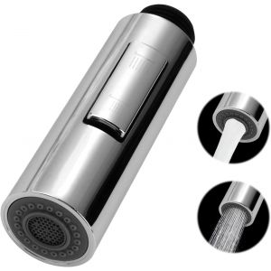 JGD-Douchette Evier Cuisine 2 modes, Embout Robinet Cuisine Pomme de Douche de Rechange en Plastique pour Cuisine et Salle de Bain, &Eacute;conomiseur d'Eau, Installation Facile - Neuf