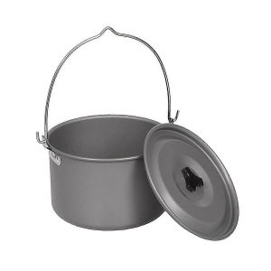 Pots Suspendus De Pique-De Camping En Plein Air Pot De Cuisson En Alliage D'aluminium 4.5l Pot De Camping Compact Pour La Randonn&eacute;e - Neuf