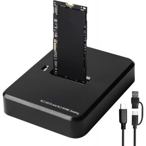 M.2 Nvme Station D'Accueil Sata Usb 3.1 Gen2 Pour M-Key|B+M Key, Station D'Accueil &Agrave; Double Protocole Pour Ssd 2230 2242 2260 2280 Ssd Compatible Avec - Neuf