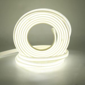 Cob Bandes &Agrave; Led 220V, 280Leds/M Ip65 &Eacute;tanche Super Lumineux Bandeau Led Flexible Pour Armoire, Cuisine, Maison, Chambre &Agrave; Coucher, D&eacute;coration Int&eacute;rieure Diy (Blanc, 2M) - Neuf