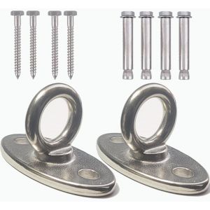Ulteronixshop-Fixation De Hamac, Fixation De Si&egrave;ge Suspendu, Crochet Pour Fauteuil Suspendu, Balan&ccedil;oire, Serviette De Yoga, Sac De Frappe, Acier Inoxydable Sus304. Lot De 2 - Neuf