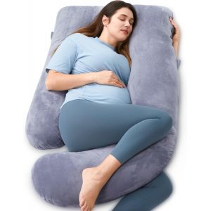 Ulteronixshop-Coussin de Grossesse, en Velours Cristal, en Forme de U, pour Dormir sur Le c&ocirc;t&eacute;, 145 cm, soulage Le Dos et Les Hanches - Neuf