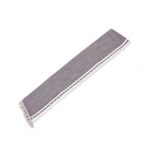 Hjlian Nappe Anti-Poussiere En Coton Et Lin A Pompons, Decoration De Table (Marron 55 X 55 Pouces) - Neuf