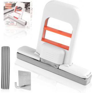 Mini serpill&egrave;re de bureau pliable, avec fonction d'essorage, t&ecirc;te de rechange et crochet - Neuf