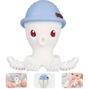 Jouets De Dentition Pour B&eacute;b&eacute;s De 6 &Agrave; 18 Mois, Jouet &Agrave; M&acirc;cher Amusant Pour Les Enfants, Jouets De Dentition En Silicone Pieuvre, Facile &Agrave; Tenir, Cadeau Pour Nouveau-N&eacute;, Vert De Fer - Neuf